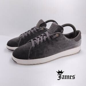 Cole Haan Grandpro Lace Up Tennis Shoe Womens Size 8.5 W08154 Gray White